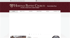 Desktop Screenshot of heritagebaptistcctx.org